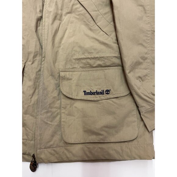 VTG 1996 Timberland Weathergear Wool Lined CHORE JACKET Waterproof Workwear Retr - Picture 2 of 16